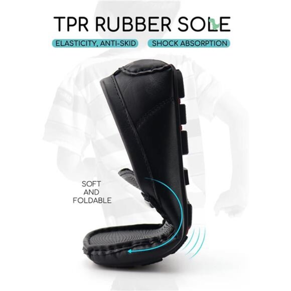 Kids Penny Loafer Casual Slip-On Moccasin Flats Boys Uniform School Black‎ Shoes - Picture 3 of 6